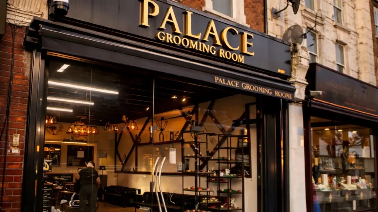 Palace Grooming Room storefront on Crescent Road
